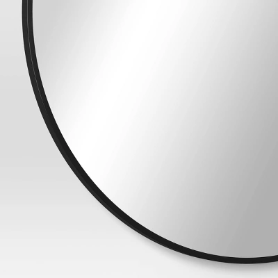 28" Round Metal Mirror Black - Room Essentials™ 5 28" Round Metal Mirror Black - Room Essentials™ - Image 3