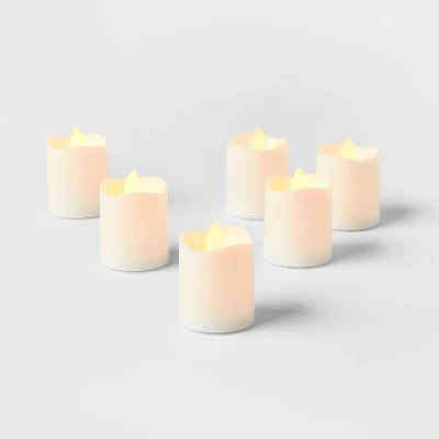 6pk Votives LED Candle - Room Essentials™: Resin & Plastic, Battery Operated, Safe Decor 4 6pk Votives LED Candle - Room Essentials™: Resin & Plastic, Battery Operated, Safe Decor - Image 2