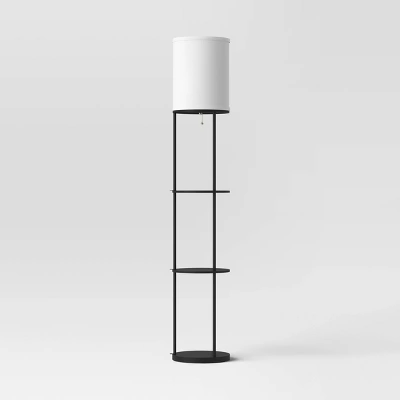 Shelf Floor Lamp Black - Room Essentials™ 3 Shelf Floor Lamp Black - Room Essentials™