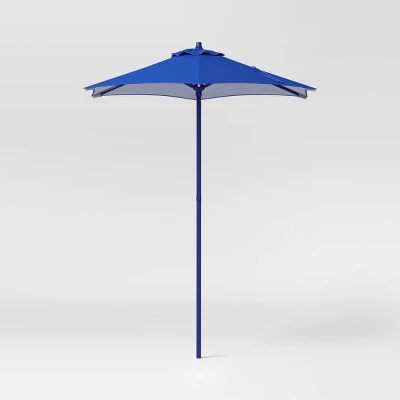 6' Round Outdoor Patio Market Umbrella With Black Pole - Room Essentials™ 10 6' Round Outdoor Patio Market Umbrella With Black Pole - Room Essentials™ - Image 8