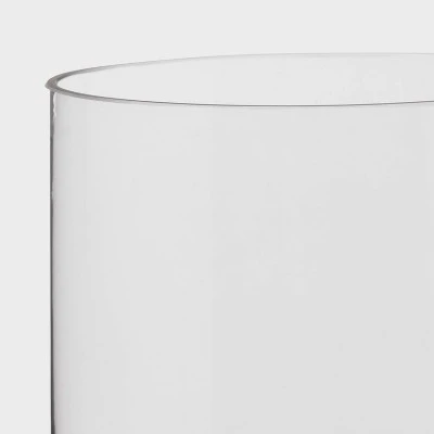 Clear Hurricane 3" X 6" Pillar Candle Holder - Room Essentials™: Elegant Glass Tabletop Decor, Fits 3-Inch Pillars 4 Clear Hurricane 3" X 6" Pillar Candle Holder - Room Essentials™: Elegant Glass Tabletop Decor, Fits 3-Inch Pillars - Image 2