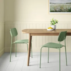 Set Of 2 Molded Plastic With Metal Base Dining Chair - Room Essentialsā¢