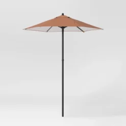 6' Round Outdoor Patio Market Umbrella With Black Pole - Room Essentials™ 33 6' Round Outdoor Patio Market Umbrella With Black Pole - Room Essentials™ -Room Essentials GUEST a9f72ed9 92eb 4d5a 9adc 693141444350