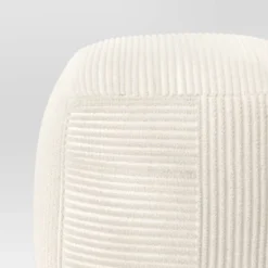 Ribbed Pouf Ottoman Cream - Room Essentials™ -Room Essentials GUEST ac45a9bf 7cb8 4970 9201 ba365ccd27c0