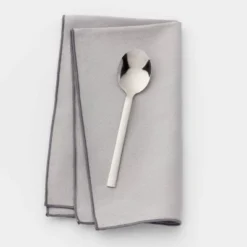 Squared Straight Spoon - Room Essentialsā¢: 18/0 Stainless Steel, Dishwasher-Safe, Silver, 6.78" Length, Dinner Spoon