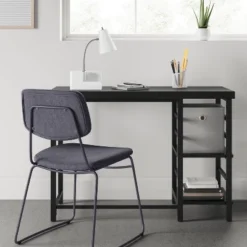 Adjustable Dorm Storage Desk Black - Room Essentials™