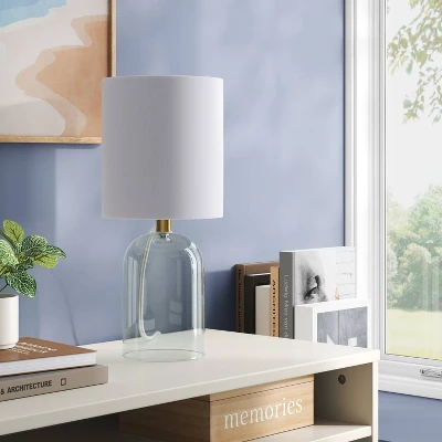 Glass Table Lamp With Open Base - Room Essentials™: ETL Listed, No Assembly, Modern Desk & Bedside Lighting 4 Glass Table Lamp With Open Base - Room Essentials™: ETL Listed, No Assembly, Modern Desk & Bedside Lighting - Image 2