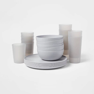 20pc Plastic Dinnerware Set - Room Essentials™ 8 20pc Plastic Dinnerware Set - Room Essentials™ - Image 6