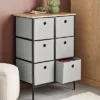 Fabric 6-Bin Tall Vertical Dresser Black Frame - Room Essentials™ -Room Essentials GUEST b5883442 711d 43ac abad e951af67c9ef