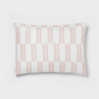 Dash Stripe Printed Microfiber Reversible Comforter & Sheets Set Ivory/Light Pink - Room Essentials™ 6 Dash Stripe Printed Microfiber Reversible Comforter & Sheets Set Ivory/Light Pink - Room Essentials™ - Image 4