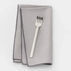 Squared Straight Fork - Room Essentialsā¢: Stainless Steel Silverware, Reusable Flatware, Dishwasher-Safe, 7.87"