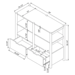 32" Scandi Small Bookcase With Storage Drawers Natural - Room Essentials™ -Room Essentials GUEST c81bf4ba 8756 4022 bc44 9f97d2a17763