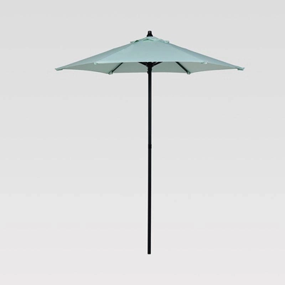 6' Round Outdoor Patio Market Umbrella With Black Pole - Room Essentials™ 15 6' Round Outdoor Patio Market Umbrella With Black Pole - Room Essentials™ - Image 13