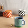 17 Fl Oz Stoneware Squiggly Print Lidded Mug - Room Essentials™ 2 17 Fl Oz Stoneware Squiggly Print Lidded Mug - Room Essentials™ -Room Essentials GUEST cdee4ca9 4a48 4ad0 8ce9 6f31952625ba