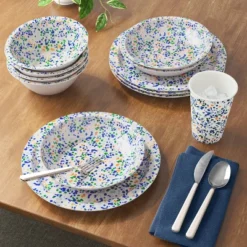 30oz Plastic Terrazzo Cereal Bowl Ivory - Room Essentialsā¢