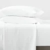 Queen Garment Washed Microfiber Solid Sheet Set White - Room Essentials™ -Room Essentials GUEST dc5253bd 4879 44a3 aaa8 395da0735a0e