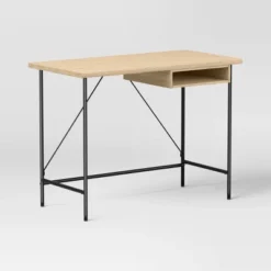 Wood And Metal Writing Desk With Storage - Room Essentials -Room Essentials GUEST e09ada3d 995f 4d13 ae7c ca357a507074