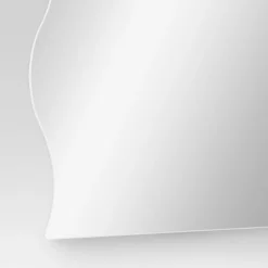 16"x20" Frameless Wavy Wall Mirror Silver - Room Essentials™ -Room Essentials GUEST e33e4afd 482a 4bf9 b616 277c3d3a168f