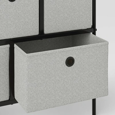 36" Wide Fabric Bin 5 Dresser Black Frame - Room Essentials™ 6 36" Wide Fabric Bin 5 Dresser Black Frame - Room Essentials™ - Image 4