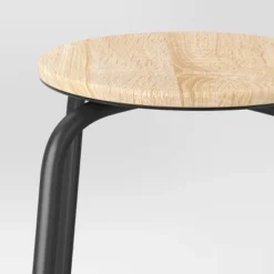 Set Of 2 24" Wood With And Metal Base Backless Counter Height Barstool Stool Natural - Room Essentials™ -Room Essentials GUEST e6d2c9fc 24a8 4963 bd09 af7a721ce0d3