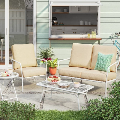 Metal Mesh Coffee Table - White - Room Essentials™ 3 Metal Mesh Coffee Table - White - Room Essentials™