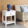 Traditional Side Table With Storage Drawer Classic White - Room Essentials™ -Room Essentials GUEST e7a13dc7 fc2f 4ac1 b369 008abe294306