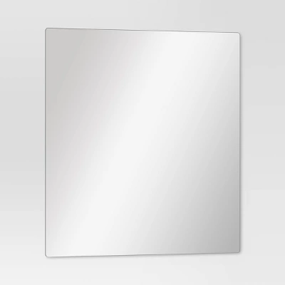(Set Of 4) 12"x12" Frameless Mirrors Silver - Room Essentials™: Modern Square Wall Mount, No Frame Required 4 (Set Of 4) 12"x12" Frameless Mirrors Silver - Room Essentials™: Modern Square Wall Mount, No Frame Required - Image 2
