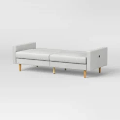 MidCentury Modern 78" Futon Sofa Light Gray - Room Essentials™ -Room Essentials GUEST eac5a871 9de8 4099 b7c0 7b992cd94210