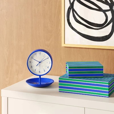 Trinket Tray Alarm Clock Blue - Room Essentials™ 3 Trinket Tray Alarm Clock Blue - Room Essentials™