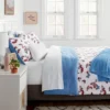 Butterfly Print Microfiber Decorative Bed Set With Throw Blue/Red/White - Room Essentials™ -Room Essentials GUEST ed97f3d3 53a8 41f3 8790 11a72e1de627