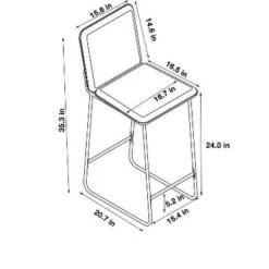 Upholstered Counter Height Barstool With Metal Frame Camel Faux Leather - Room Essentials™: Sledge-Style Legs, Padded Seat -Room Essentials GUEST ed9f2b87 ec01 4a53 bdcc 572a2d53871a