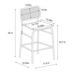 Set Of 2 24" Woven Back Metal Counter Height Barstool Black - Room Essentials™ 13 Set Of 2 24" Woven Back Metal Counter Height Barstool Black - Room Essentials™ -Room Essentials GUEST eec43579 7e1a 48fe bddf dc235954239f