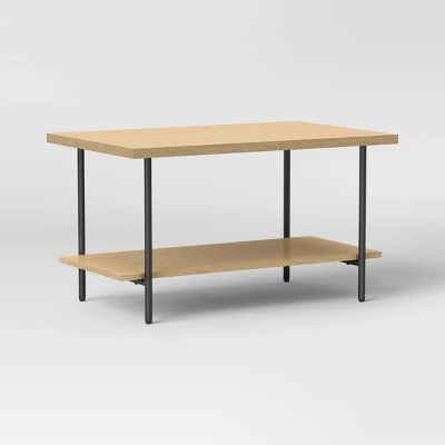 Wood And Metal Coffee Table With Storage Shelf - Room Essentials™ 11 Wood And Metal Coffee Table With Storage Shelf - Room Essentials™ - Image 9