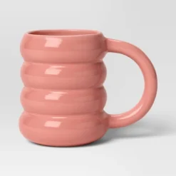 13oz Stoneware Artisan Mug Coral - Room Essentials™: Coffee Cup, Microwave & Dishwasher Safe, Hot/Cold Beverages -Room Essentials GUEST f5d37da8 d699 4d07 915c 5a4f6d78172c