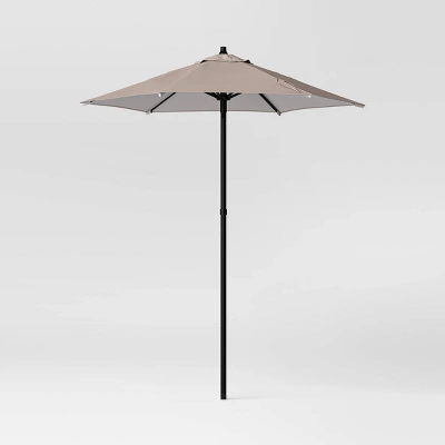 6' Round Outdoor Patio Market Umbrella With Black Pole - Room Essentials™ 19 6' Round Outdoor Patio Market Umbrella With Black Pole - Room Essentials™ - Image 17