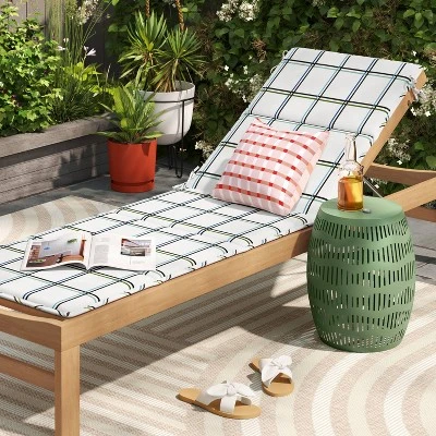 22"x78" Outdoor Chaise Cushion - Room Essentials™ 3 22"x78" Outdoor Chaise Cushion - Room Essentials™